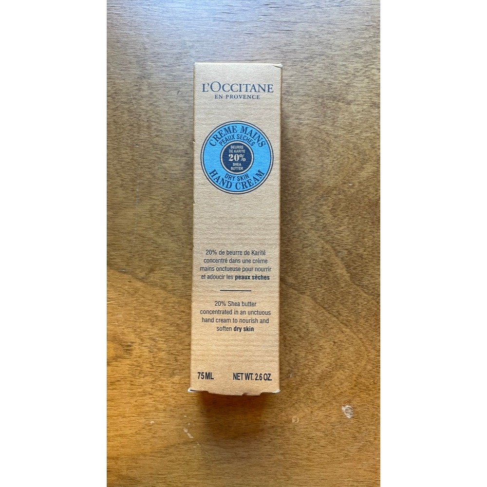 LOccitane Shea Butter Hand Cream 20% Dry Skin Nourishing Moisturizer 75ml 2.6oz